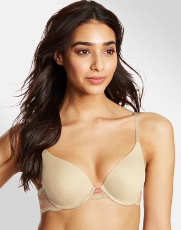 Natural Boost Demi T-Shirt Underwire Push-Up Bra, Lace Trim