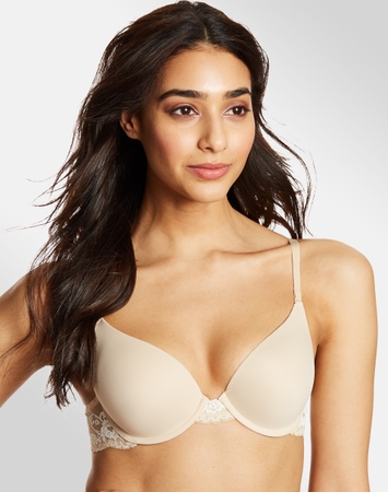 Natural Boost Demi T-Shirt Underwire Push-Up Bra, Lace Trim