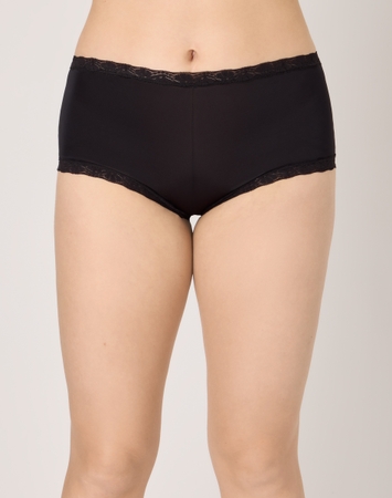 One Fab Fit Microfiber Boyshort Underwear With Lace