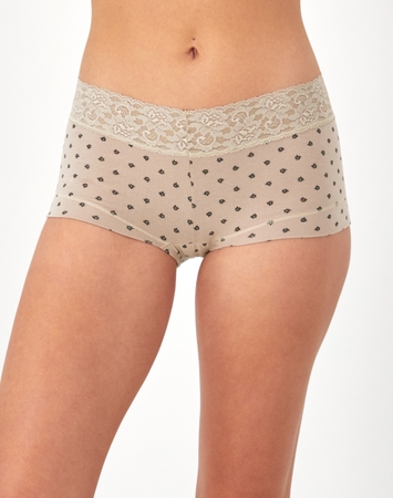 Cotton Boyshort with Lace