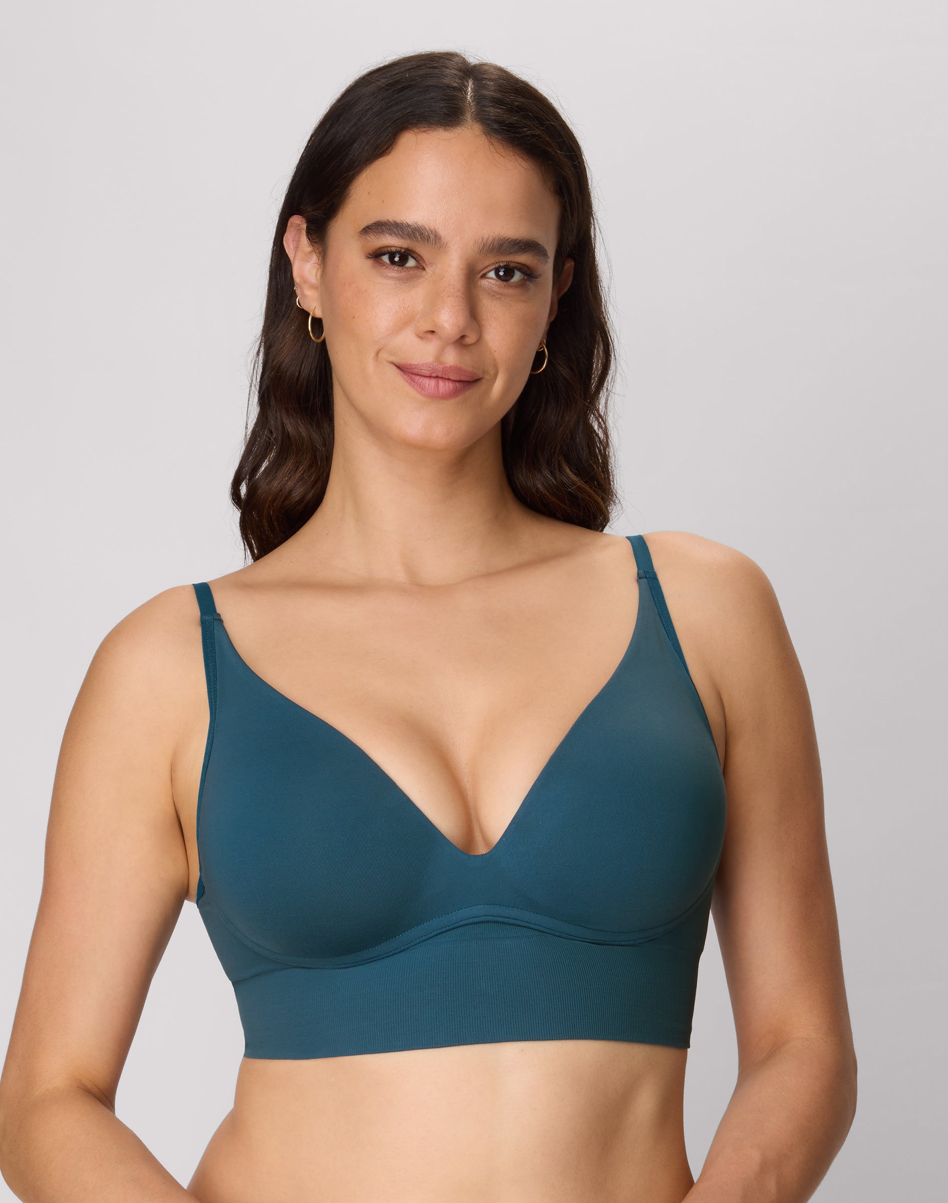 ☆新品/未開封☆ CDL Rib Bra Top / Mサイズ M Plunge Push-Up Bra, Seamless Convertible Longline Bralette (Plus