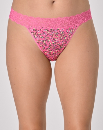 Microfiber Lace Thong