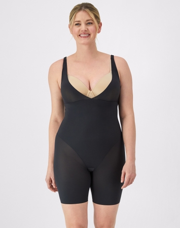 Wear-Your-Own-Bra Tummy Control Shapewear Bodysuit, Anti-Static Fabric