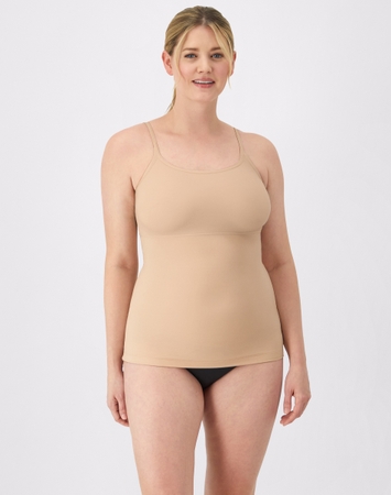 Tummy Control Shapewear Cami Tank Top, Long Length